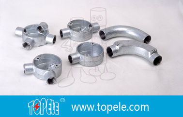 20MM 3 / 4 ̇, 1 ̇ BS4568 GI Σιδηρούνιος αγκώνα εύπλαστο σιδηρούνιου κυκλικού σωληνώματος κουτί με τρύπα