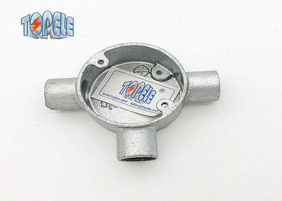 20mm 25mm 32mm BS4568 Κύκλωμα σωλήνα Τρίο Tee Way Τυλιζόμενο σιδηρούν κουτί