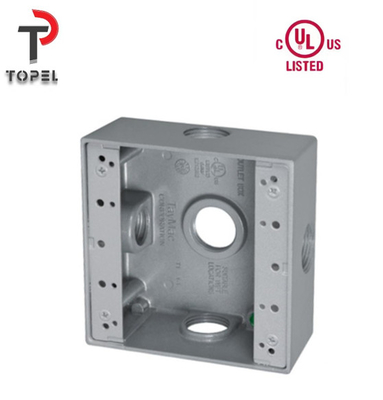 2 Gang Outlet Ανθεκτικά σε καιρικές συνθήκες ηλεκτρικά κουτιά Αλουμίνιο UL